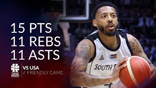 Carlik Jones 15 pts 11 rebs 11 asts vs USA Friendly Game [upl. by Grissom531]