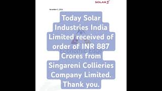 Solar Industries Ltd  Latest News youtubeshorts youtube ytshorts ytshort yt like subscribe [upl. by Sarene]