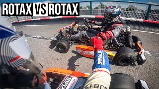 Grosse bataille en kart de compétition   Rotax 125cc [upl. by Huxley]