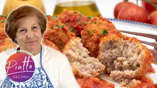 Italian Grandma Cooking Meatballs in Tomato Sauce [upl. by Kippie480]