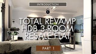 3 ROOM HDB FLAT HOME TOUR  INTRODUCTION  HDB 3 Room Flat also can transform into condo style [upl. by Nnylanna]