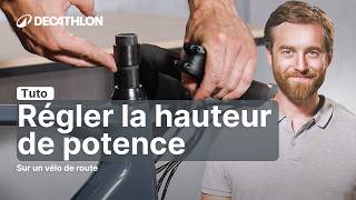 TUTO  Comment régler la hauteur de potence sur un vélo route 🚴  Decathlon [upl. by Kcirad568]