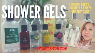 Shower Gels amp Body Washes  Product Review 2020  Molton Brown Crabtree amp Evelyn The Body Shop [upl. by Leanora]