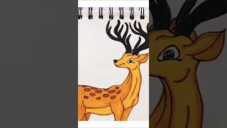 Barasingha drawing subscribe art beautiful drawing beauttiful shorts viral jungle [upl. by Akehsyt]