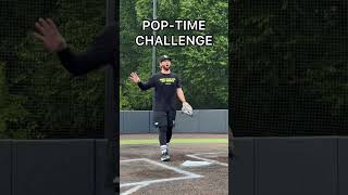 CATCHER POPTIME CHALLENGE vs D1 Commit Matt Conte [upl. by Javed]