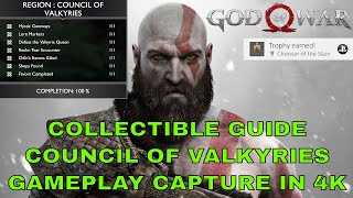 Council of Valkyries All Collectible Locations Guide  Trophy Chooser of the Slain God of War 2018 [upl. by Eohce]