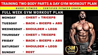 Two Body Parts A Day Workout Plan  Gym Workout  Two Body Parts Workout Schedule [upl. by Alford]