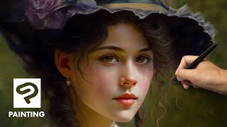 Clip Studio Paint Digital Portrait Painting Process  Timelapse  Speed Painting [upl. by Anipsed678]