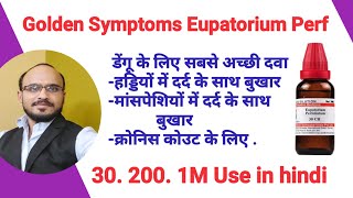 Eupatorium Perfoliatum Q30200 1M use in hindi Best medicine for Dengue  influenza chikungunya [upl. by Trust971]