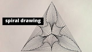 How to Draw Spiral Triangle Figure step by step for Beginner  Spiral Drawing [upl. by Rasia]