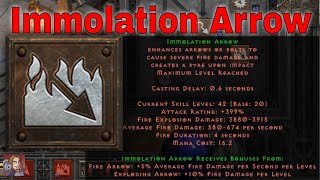 D2R Skills amp Abilities  Immolation Arrow Amazon Bow amp Crossbow Tree [upl. by Gianna]