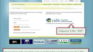 Tutorial Portal de Periodicos da Capes  Acesso Remoto via CAFe [upl. by Doig909]