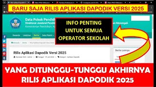 BARU SAJA RILIS APLIKASI DAPODIK VERSI 2025 PAHAMI URUTAN CARA DOWNLOAD UPDATE DAN INSTALNYA [upl. by Janet]