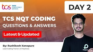 TCS NQT Coding Questions and Answers Day 2  TCS NQT Preparation 2024 [upl. by Vernen833]