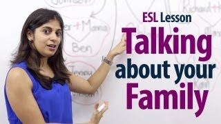 How to talk about your family  English Lesson  Free ESL Lessons [upl. by Prestige]