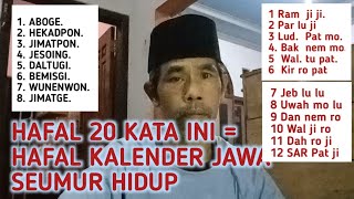 Menghafal kalender Jawa seumur hidup cara mudahsimpel dan akurat primbonjawa [upl. by Januisz]