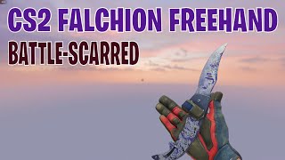 Falchion Knife Freehand BattleScarred  CS2 Skin Showcase 355 [upl. by Sidonia250]