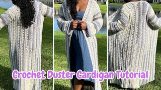 The Perfect Fall Duster Cardigan  StepbyStep Tutorial [upl. by Lleznol]