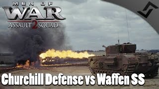 Churchill Defense vs Waffen SS Multiplayer  Men of War Assault Squad 2  2v2 Frontlines Gameplay [upl. by Greenleaf227]