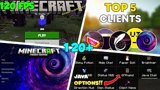 Top 5 Best Clients For Minecraft Pocket Edition 120  Lag Free Clients for MCPE [upl. by Ennaeus]