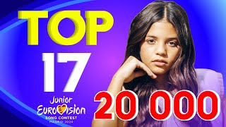 Junior Eurovision 2024  Top 17 Voted By 20 000 Eurovision Fans [upl. by Maleen]