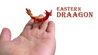 Origami Eastern Dragon  How to Make Paper Chinese Dragon [upl. by Vitale]