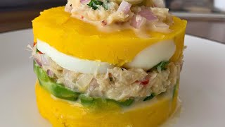 Receta de causa de pulpa de cangrejo [upl. by Gnilrets]