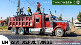 ¡Un día Asfaltando en un KENWORTH W900 B El chico Kenworth en Camiones Mx [upl. by Eniamej]