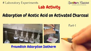 Adsorption of Acetic Acid by Activated charcoal Freundlich Adsorption Isotherm  Project Work [upl. by Eetsud]