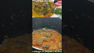 JINSI YA KUPIKA NYAMA ILILYOCHANGWANYWA NA MCHIHCHAMBOGA MCHICHA NA NYAMA food cooking recipe [upl. by Orips]