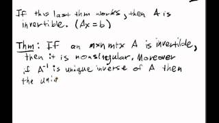 Matrix Algebra Lecture Part 9 Matrix Inversion [upl. by Tracie]