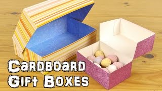 DIY Cardboard Gift Boxes [upl. by Aimek]