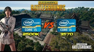 i5 3570 vs i5 2500K no PUBG 10 2018 [upl. by Acimak]