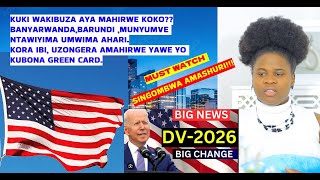 UBU NAWE WAGERA MURI AMERICA NIBA WARABYIFUJENABATARIZE BAREMEREWE GREEN CARD ENATHA AYIVUZEHO BYI [upl. by Eet44]