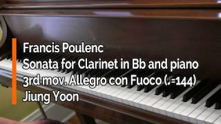 Piano Part  Poulenc Sonata for Clarinet in Bb and Piano III Allegro con Fuoco ♩144 [upl. by Lacie]