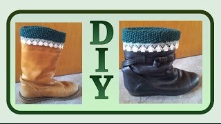 Stiefel Manschetten  Boot cuffs stricken  Julebuergerfee [upl. by Eerej904]