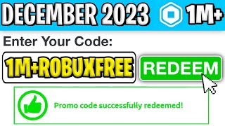 2023 ROBLOX PROMO CODE GIVES YOU FREE ROBUX Roblox January 2024 [upl. by Tuhn]