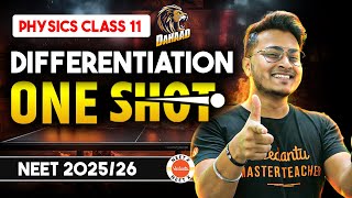 Differentiation Class 11 Physics Basic Mathematical Tools One Shot for NEET 2026  Dahaad Series [upl. by Adnaw]