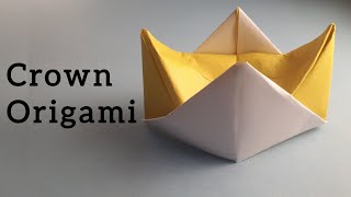 Paper Crown Origami How to Make Easy Origami Crown 👑👑 [upl. by Ammadas]