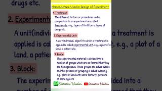 BSc Semester 5  Unit3 Paper2  Design of Experiment statistics statistics4all notes [upl. by Atnwahs978]