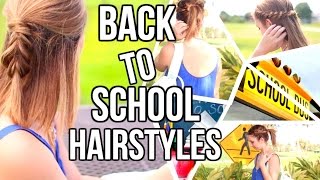 3 Quick amp Easy Back to School Hairstyles for Any Length Hair  Courtney Lundquist [upl. by Rednazxela]