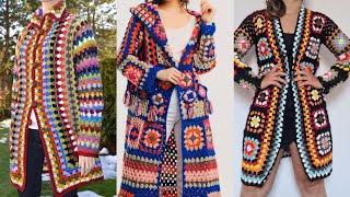 Top 15 EASY crochet Oversized Crochet Waffle Cardigan With Pockets [upl. by Aan]