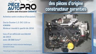 Moteur occasion garanti Dacia Duster 1 5 DCI 110 cv K9K896 [upl. by Iat]