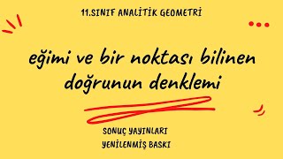 19 eğimi ve bir noktası bilinen doğrunun denklemi [upl. by Gaudette505]