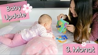 BABY UPDATE 3 MONAT  STILLEN  WACHSTUMSSCHUB  KOPF HALTEN  PEKIP  Mamiseelen [upl. by Aieken]