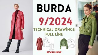 Burda 92024 Technical Drawings Full Line [upl. by Norene]