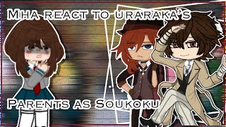 Mha react to Soukoku as Uraraka’s parents BSD X MHA⚠️WIP⚠️ Gacha clubCapCut 1Idk yet [upl. by Orecul]