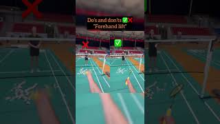 Badminton Do’s and don’ts ✅❌ “Forehand lift” tutorial 2024 shorts badminton new viralvideo [upl. by Dorothee]