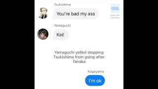 Haikyuu texts Scars to your beautiful Kagahina angst part 2 [upl. by Ruscher]