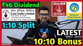 Coal India • ONGC • BPCL • Stocks Declared High Dividend Bonus amp Split [upl. by Audre]